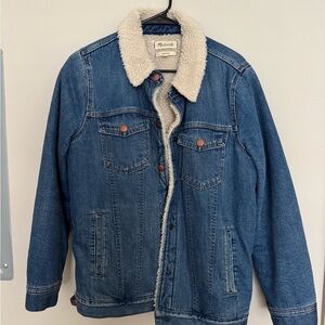 Madewell Blue Sherpa-Lined Jacket